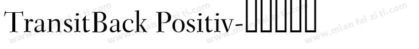 TransitBack Positiv字体转换